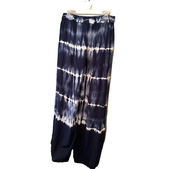 Young Faboulous & Broke Summer Pant Women's SZ L Multicolor Elastic Waist Split - Picture 2 of 6